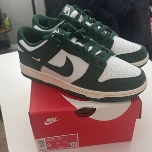 Nike Forest Green and White Sneakers